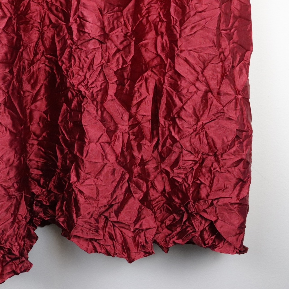 NWT Alquema Metallic Nehru Coat Dress Ruby Red 2 US 12-14 - Picture 7 of 12